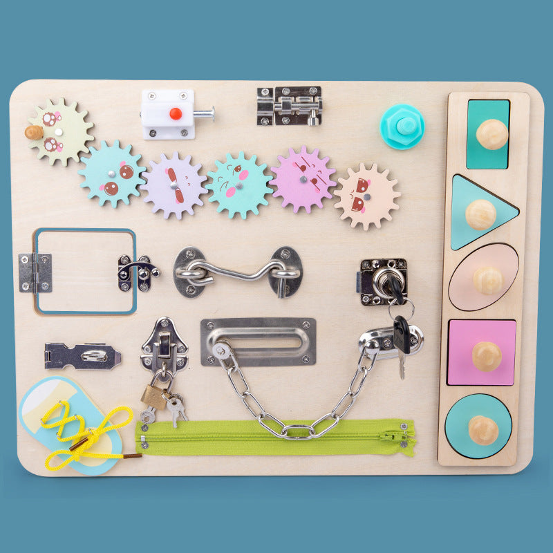 Kids Wooden Sensory Activity Board